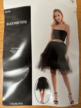 Black Midi Tutu - Classic Black Midi Tutu